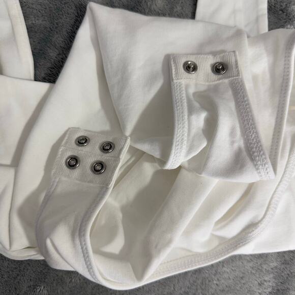 NWT Old Navy Bodysuit Tank Top, Snap Closure Bodysuit Basic, White, Stretchy, XS - Picture 7 of 7